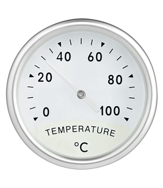 1.4″ Stainless Steel Center Back Temperature Gauge, ±2% Accuracy