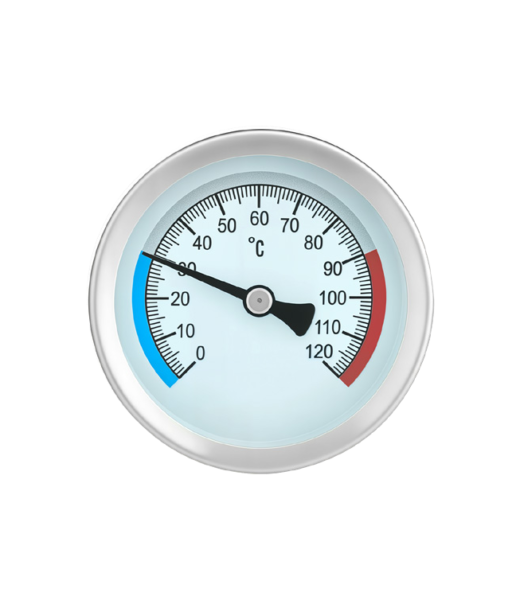 2.5″ Center Back Temperature Gauge, ±2% Accuracy