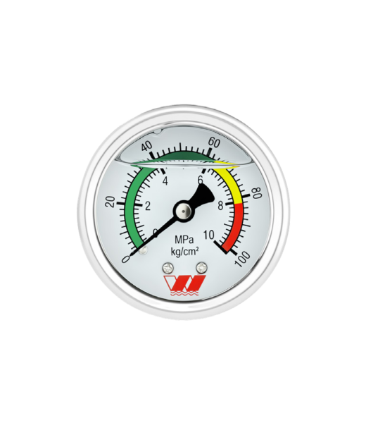 2.2″ Oil-Filled Stainless Steel Center Back Connection Pressure Gauge, ±2.5% Accuracy